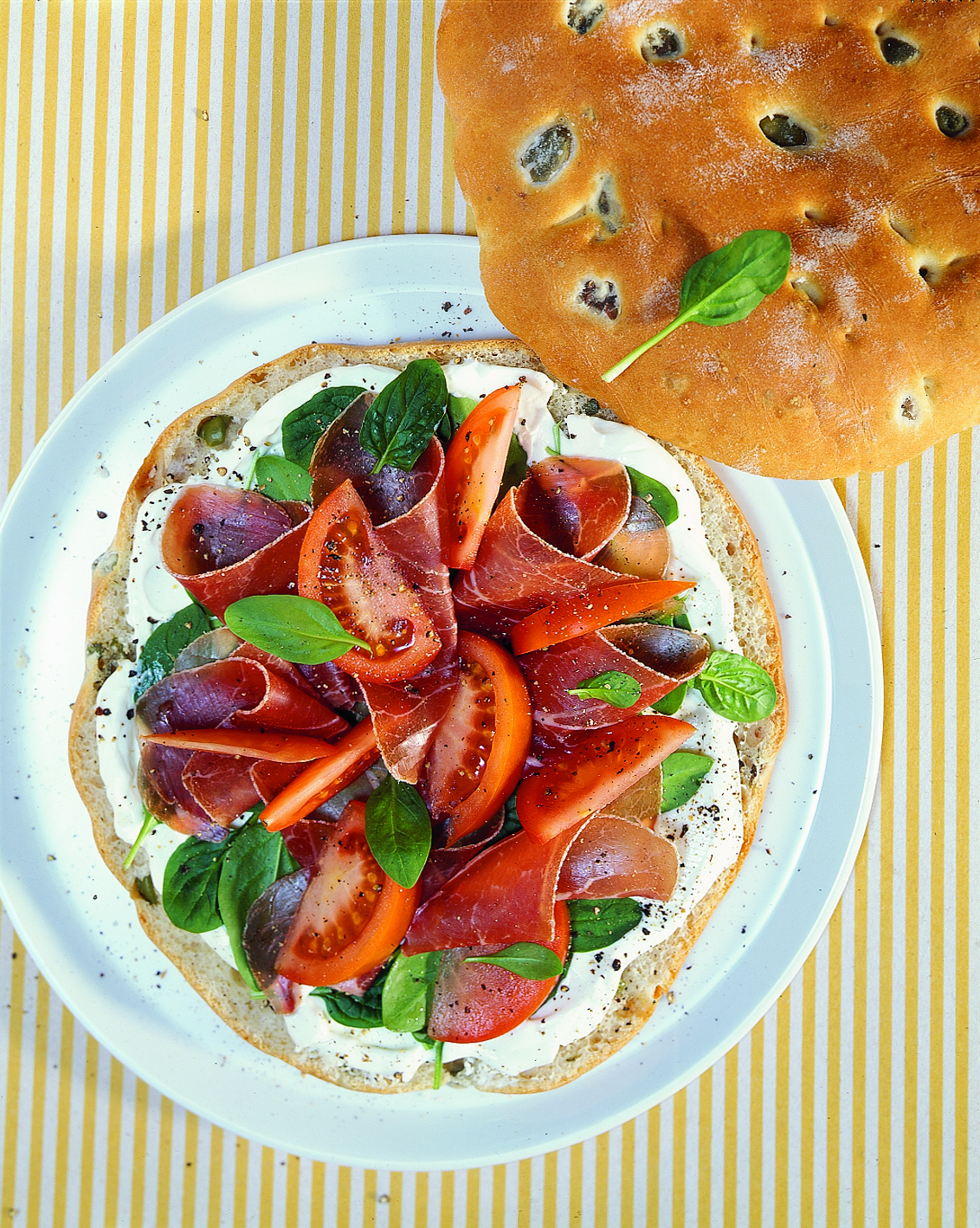 Spinat-Rohschinken-Sandwiches
