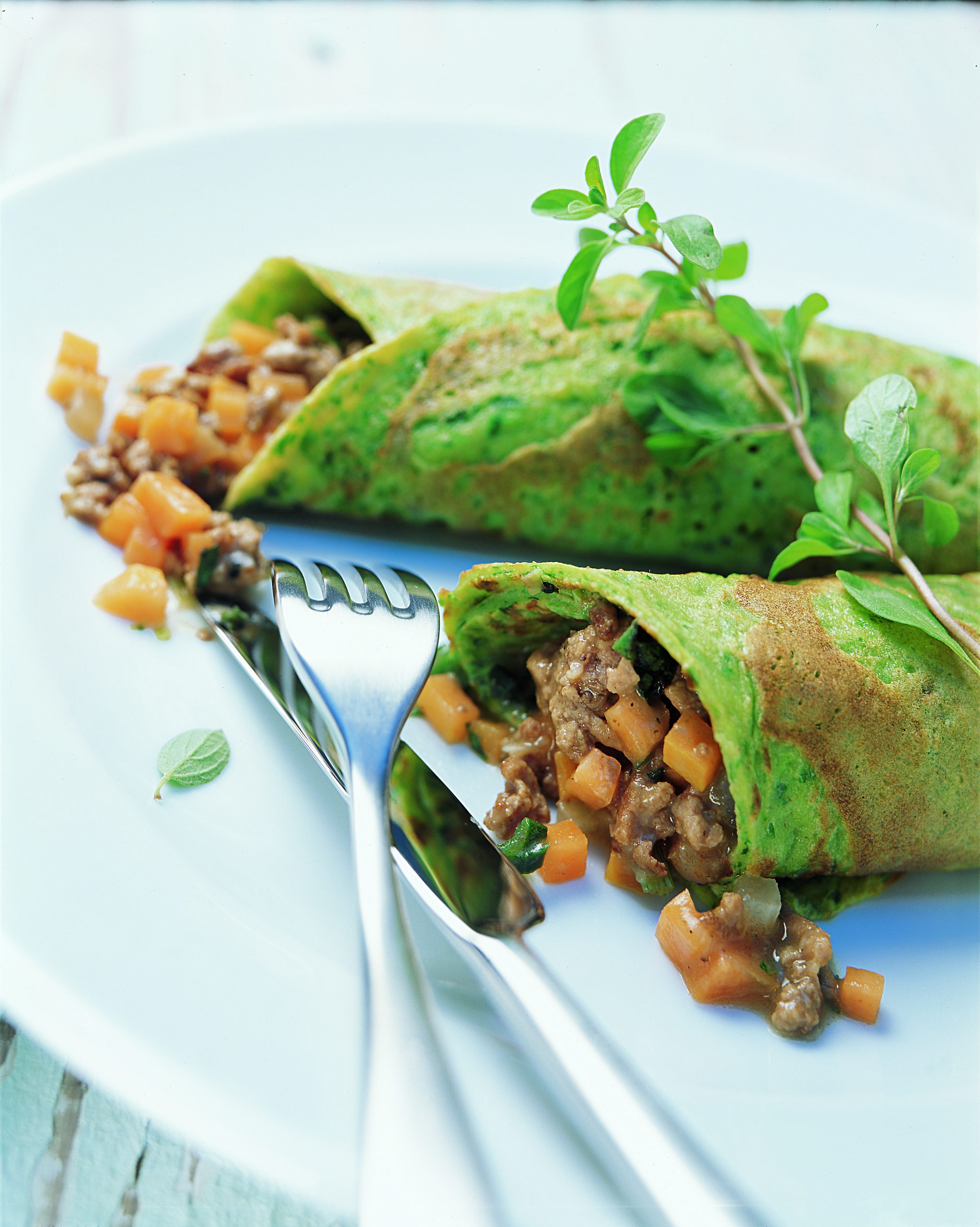 Crêpes aux épinards farcies
