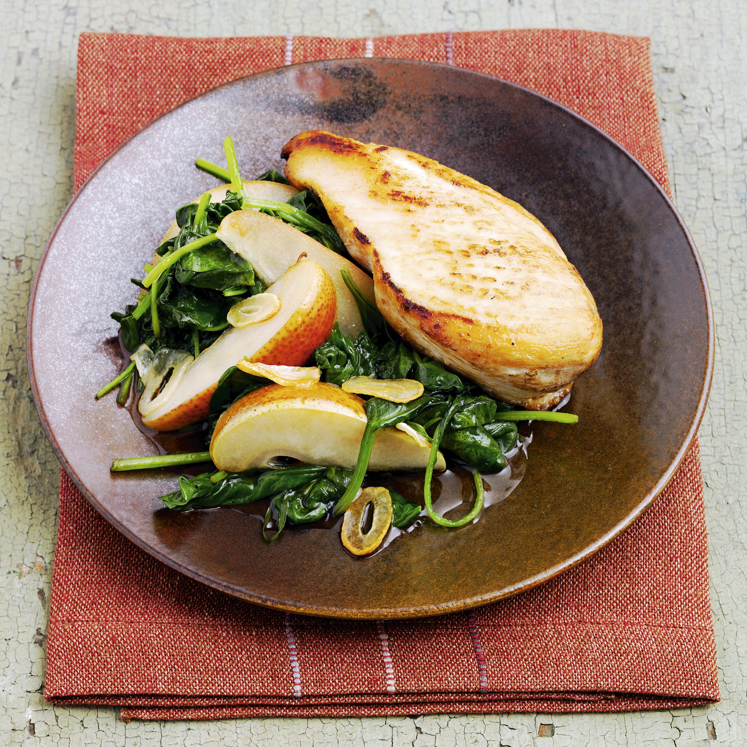 Spinatpfanne mit Poulet