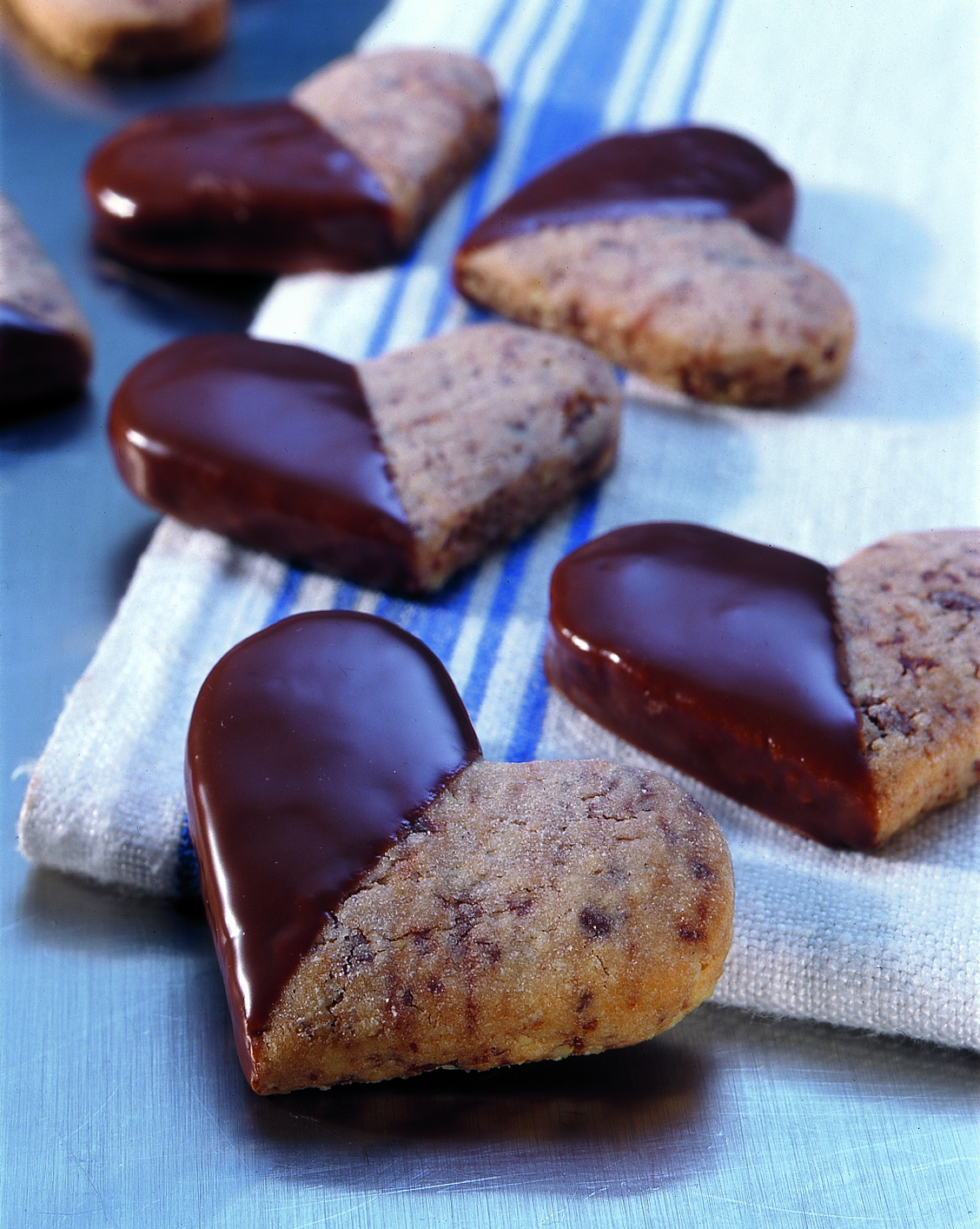 Coeurs stracciatella (biscuits au chocolat)