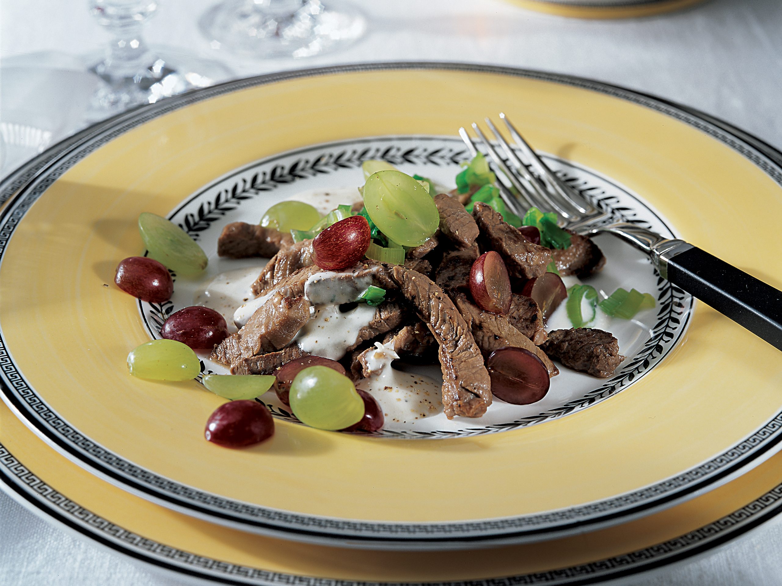 Stroganoff mit Trauben