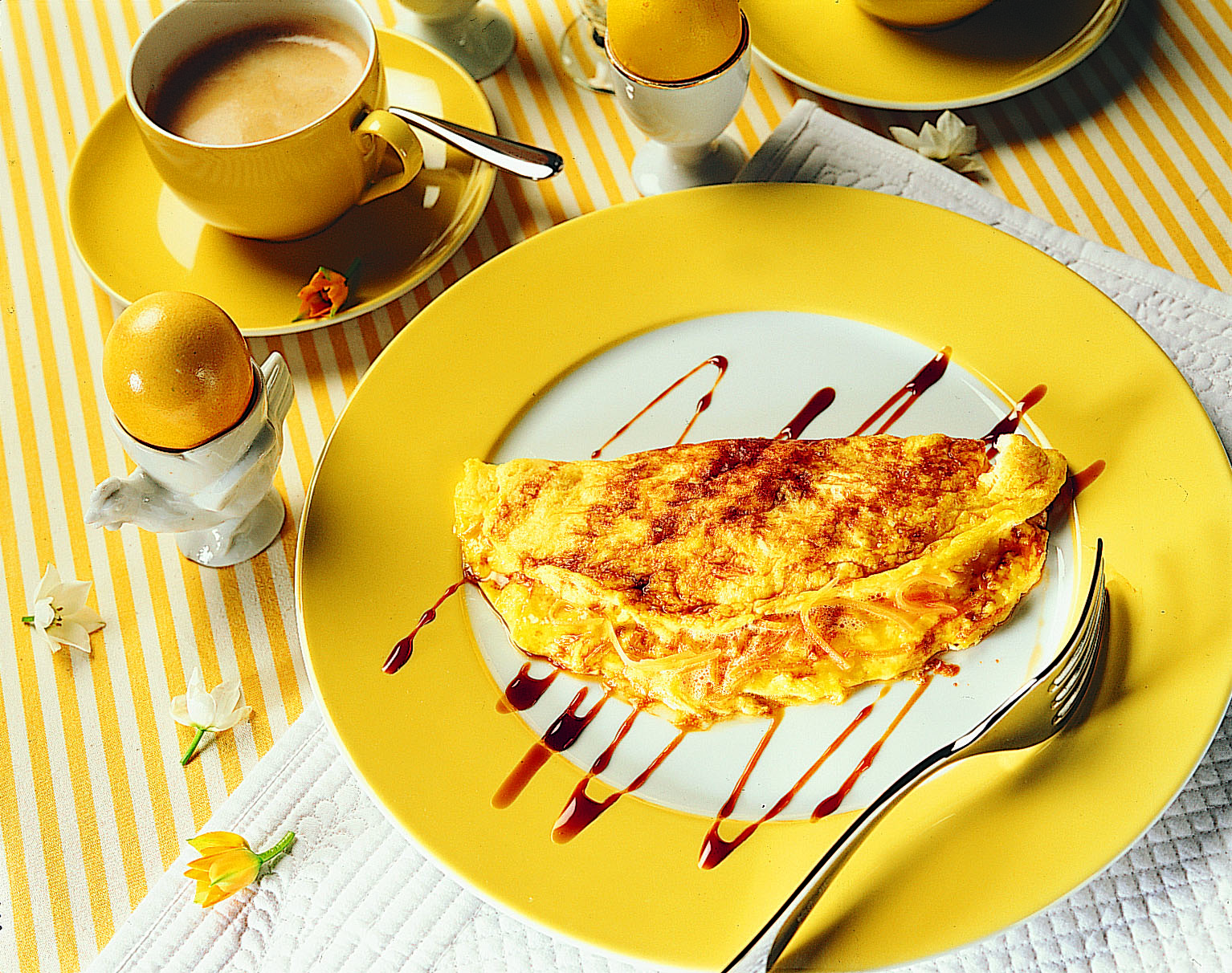 Süsse Rüebli-Omelette an Kaffee-Jus