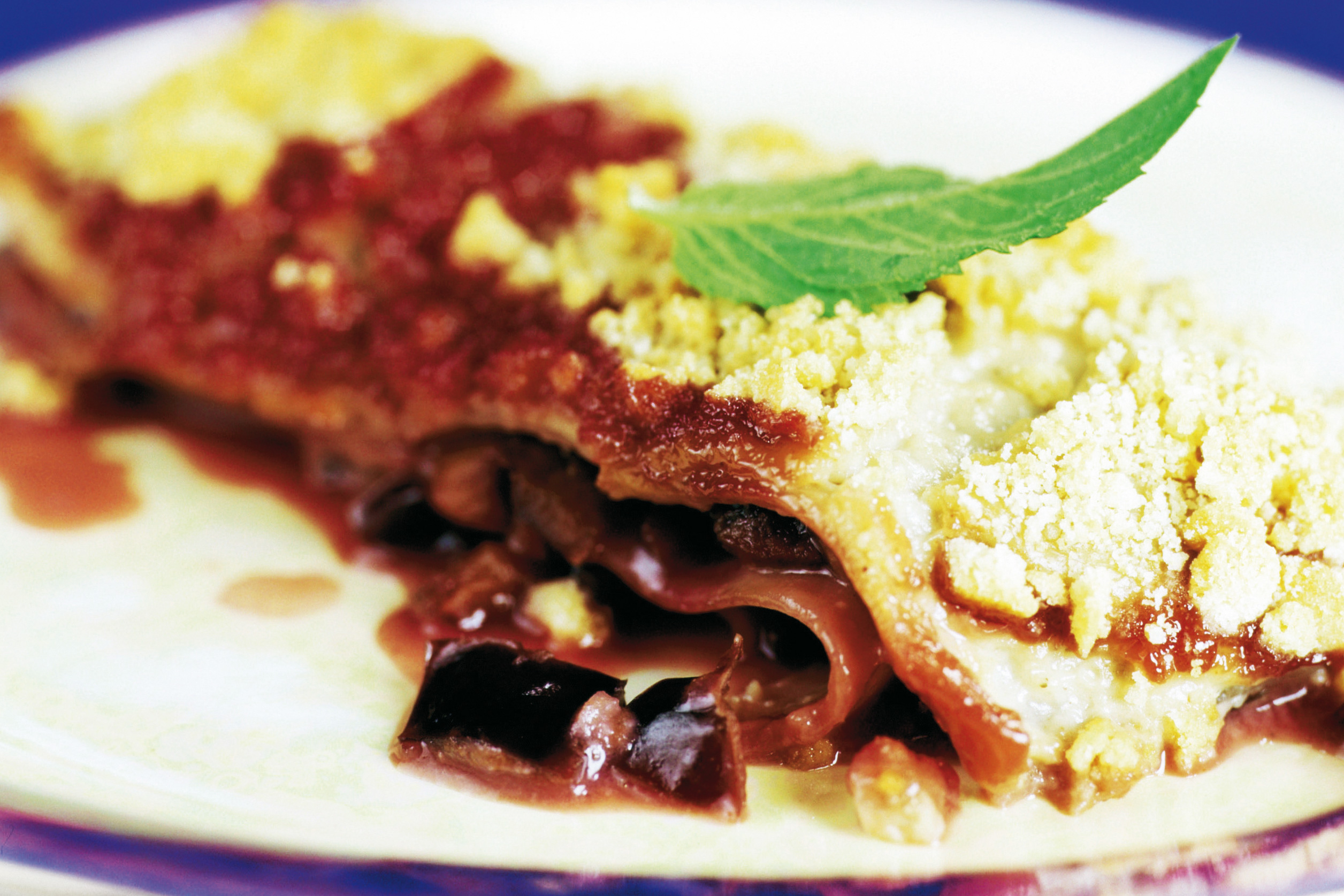Süsse Zwetschgenlasagne