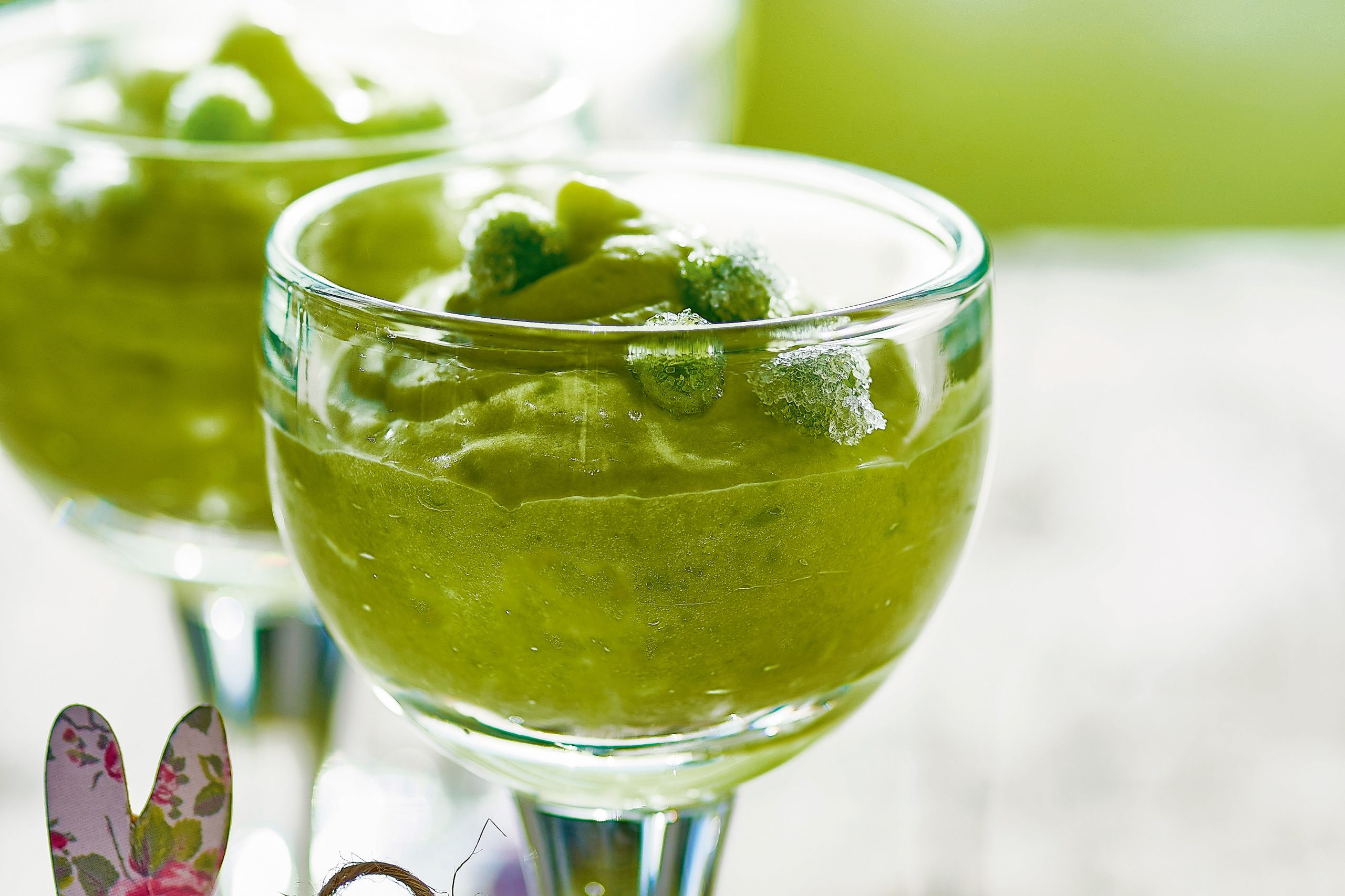 Mousse sucrée aux petits pois