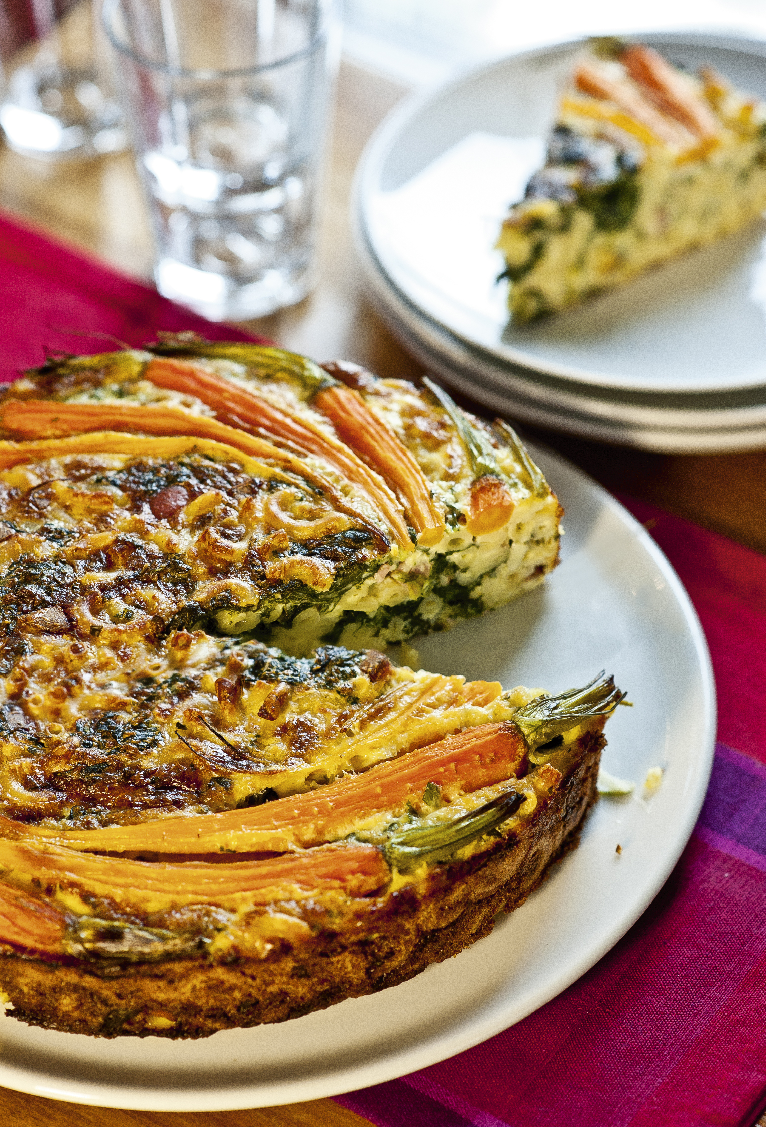 Gâteau de pâtes aux légumes