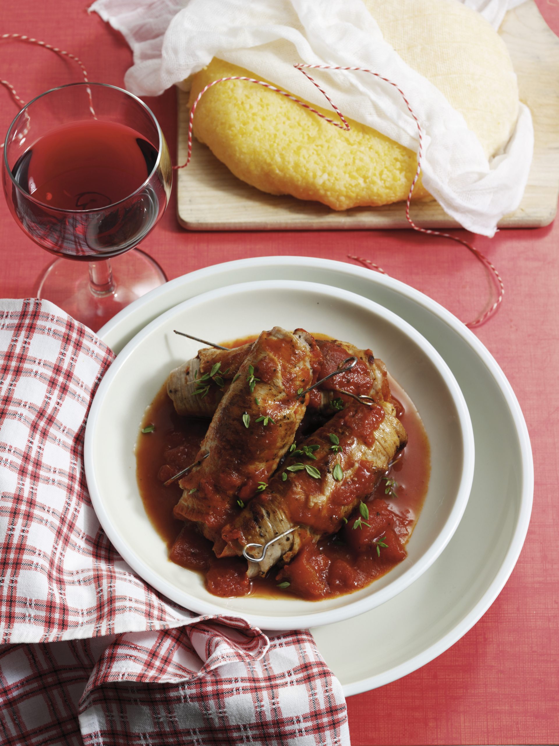 Paupiettes de veau à la tessinoise et polenta