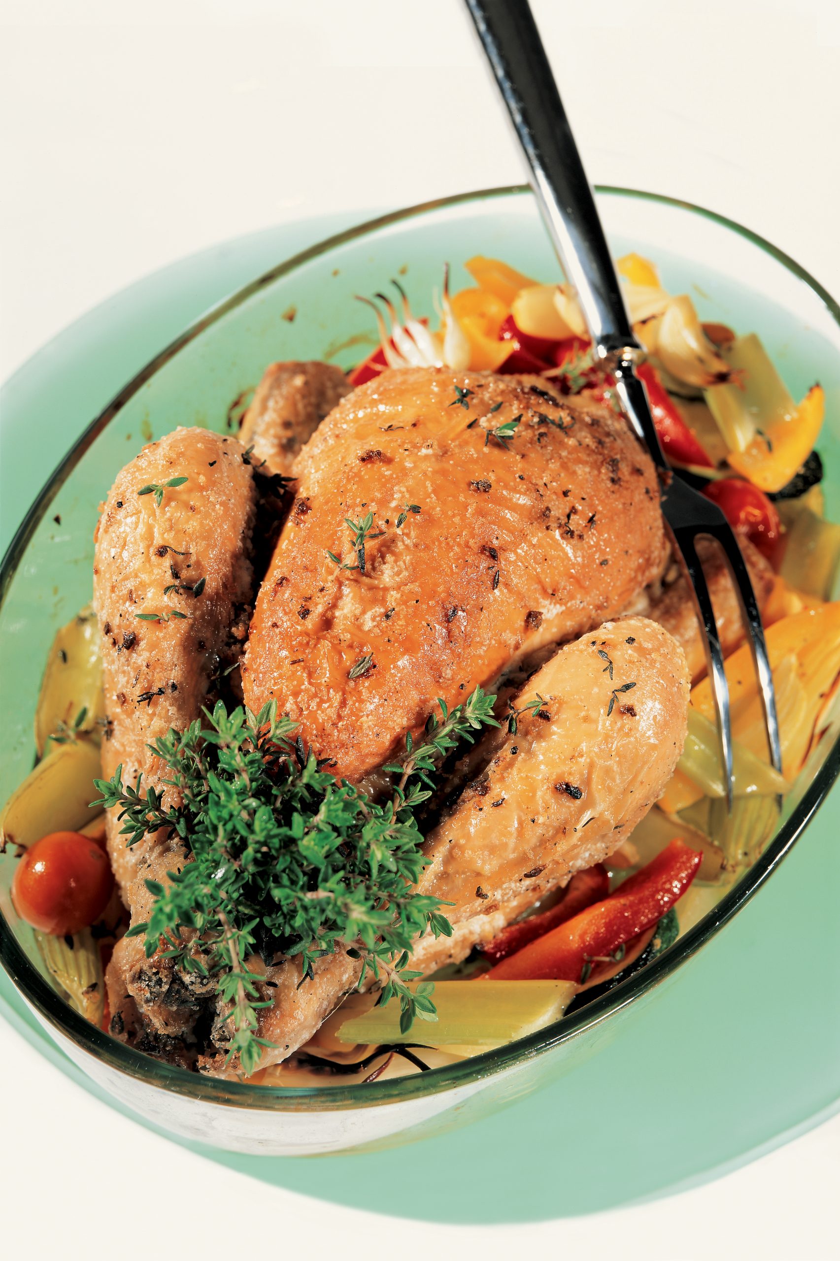 Poulet au thym jardinière