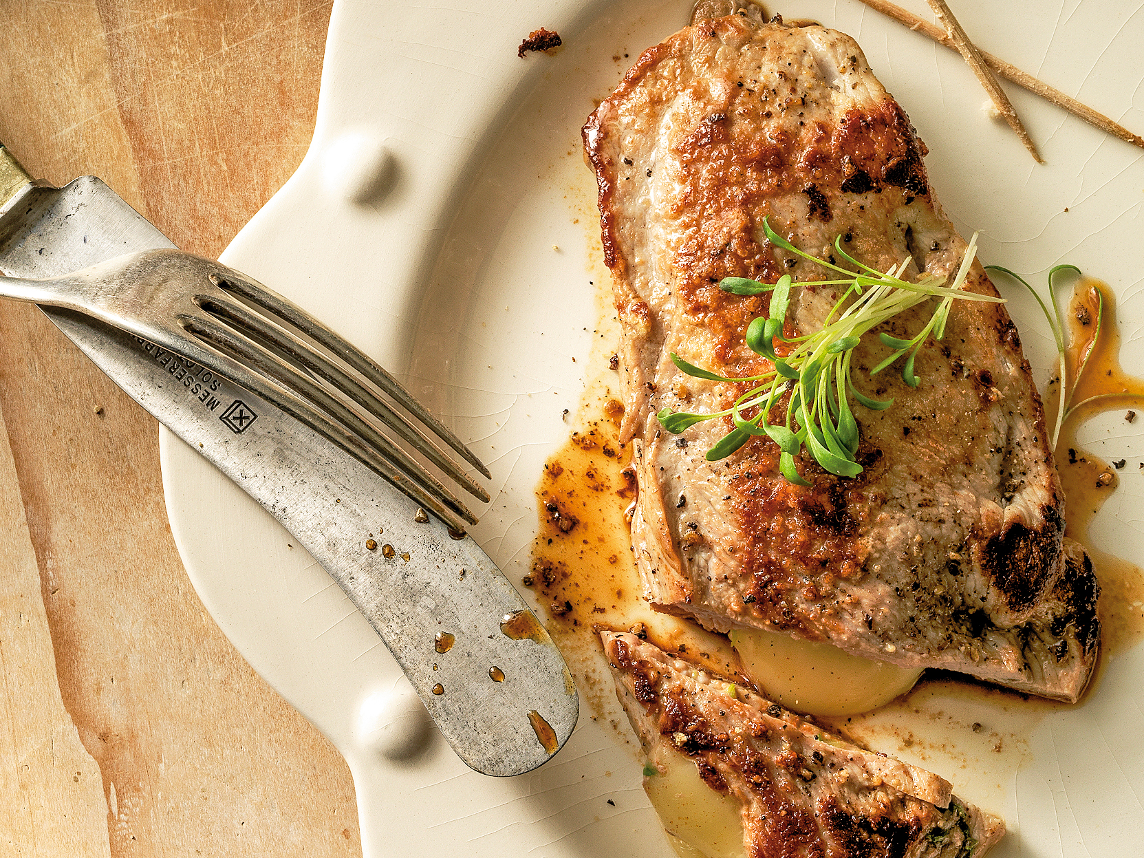 Tilsiter-Kresse-Schnitzel