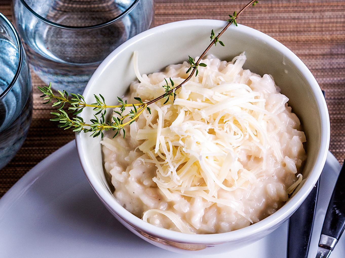 Tilsiter-Risotto mit Obst-Gemüse