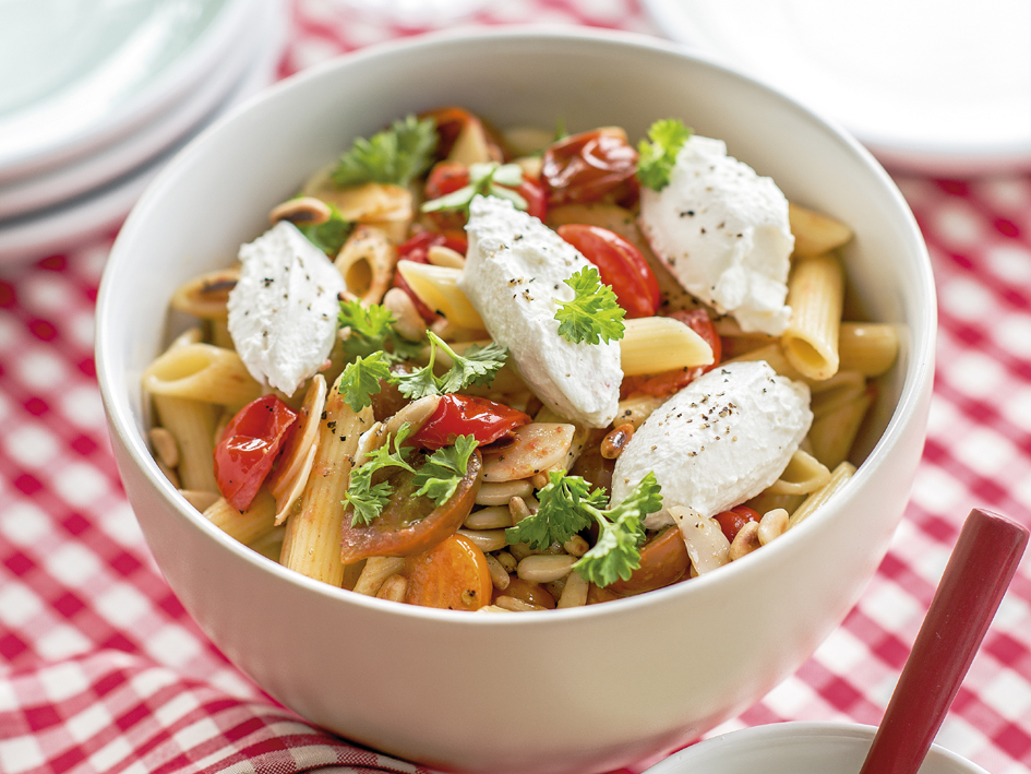 Pâtes aux tomates et au fromage frais