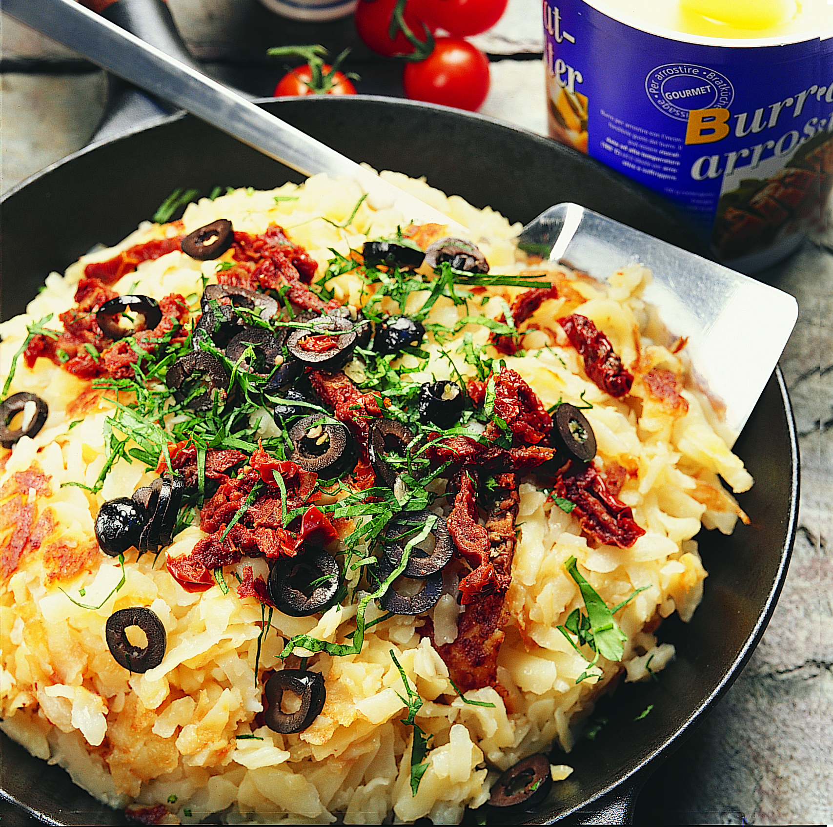 Tomaten-Oliven-Rösti