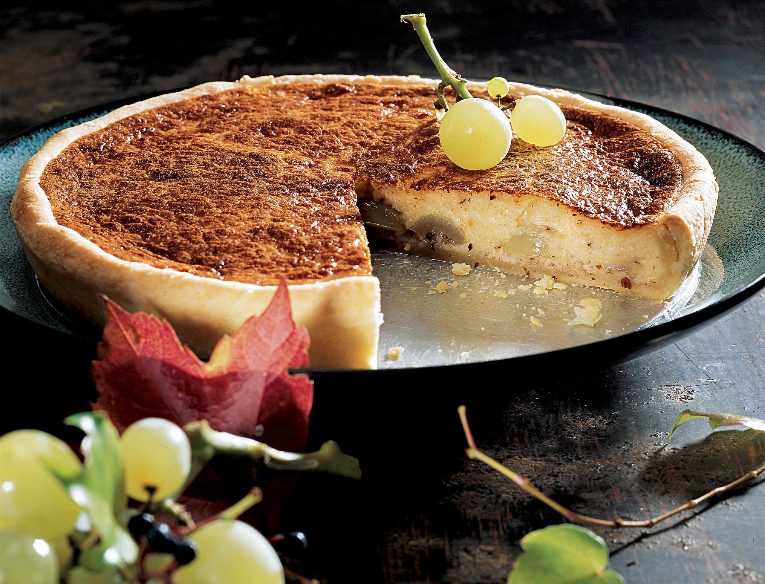 Gâteau au fromage et au raisin