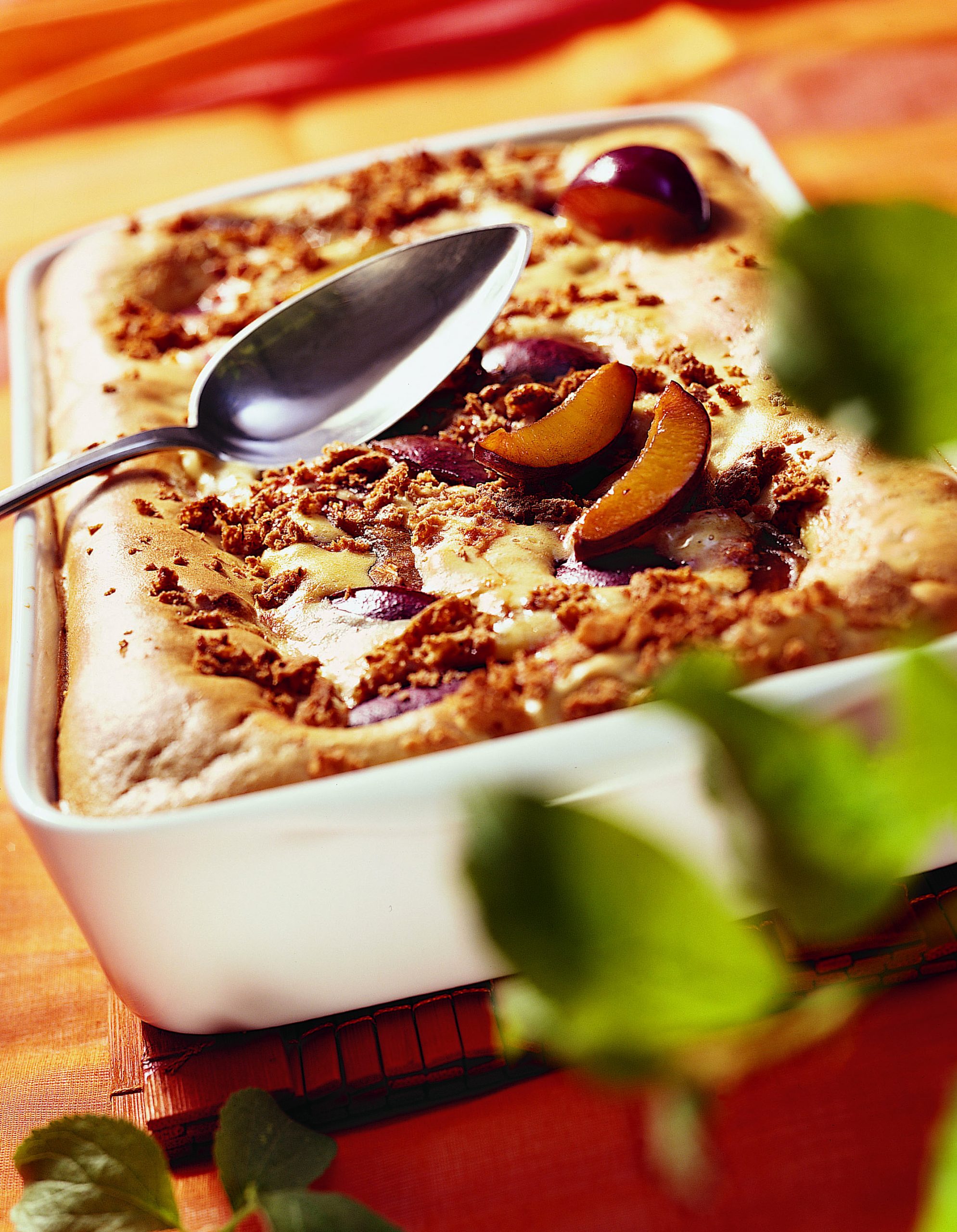 Gratin d'amaretti aux pruneaux