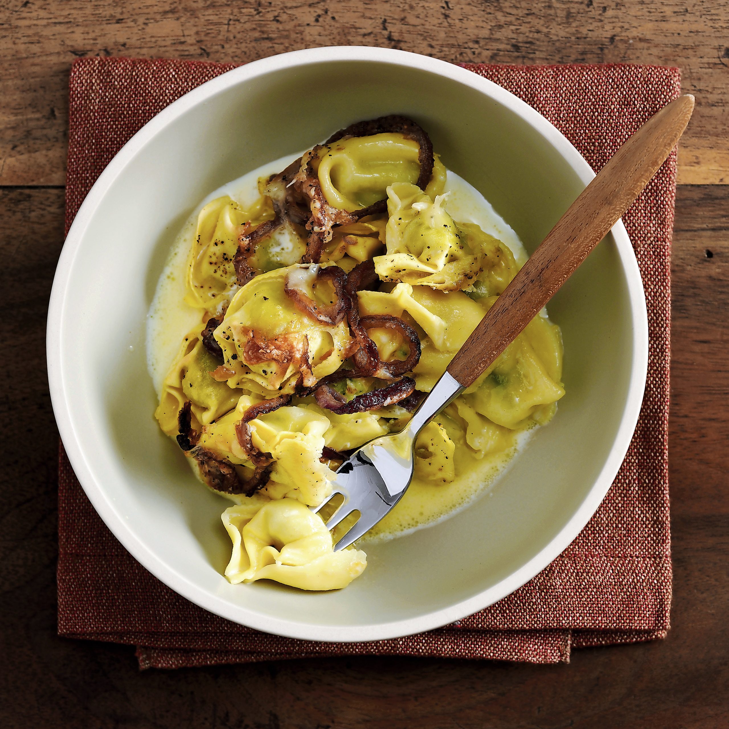 Überbackene Tortellini