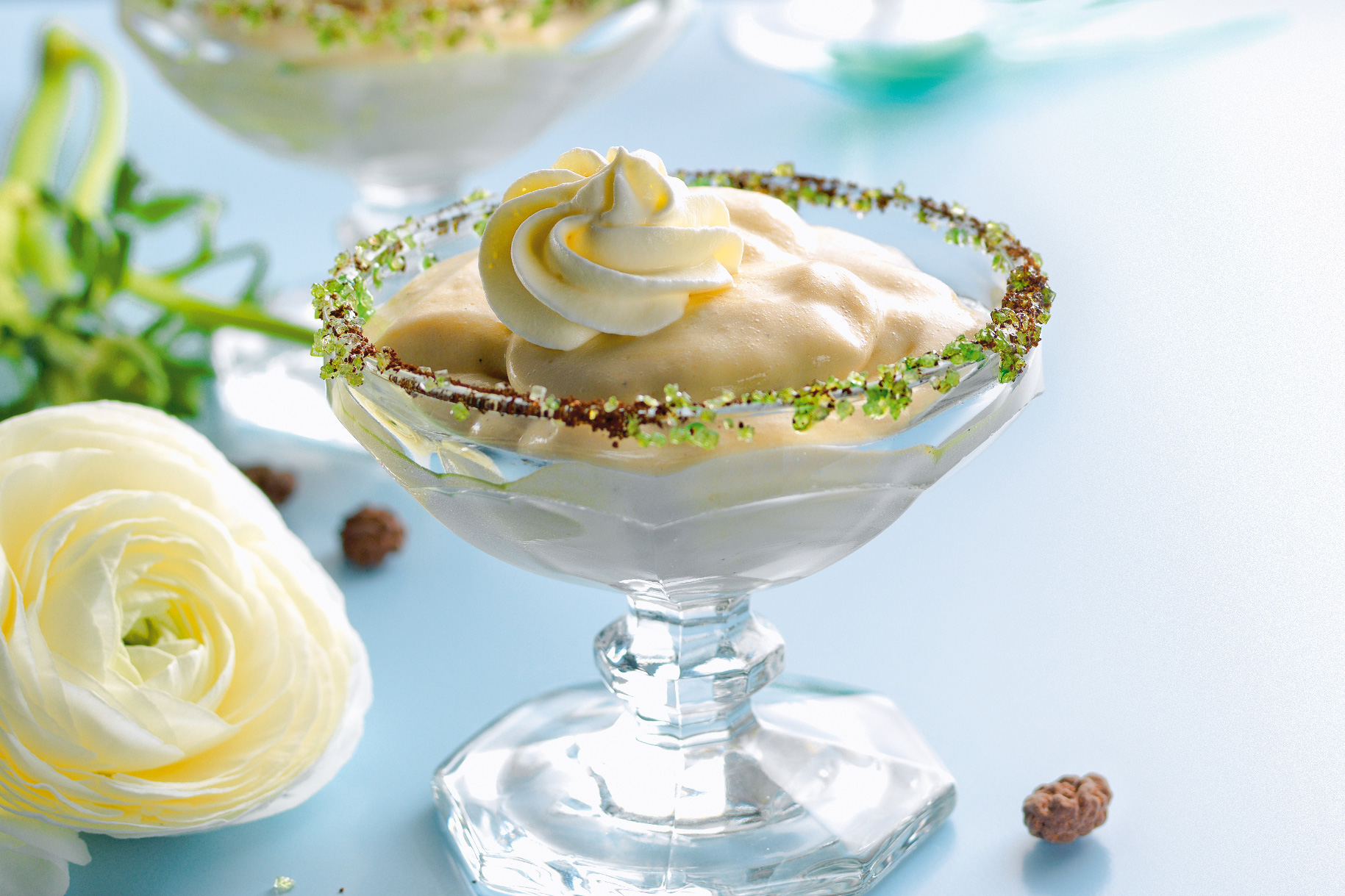 Mousse à la vanille et au moka