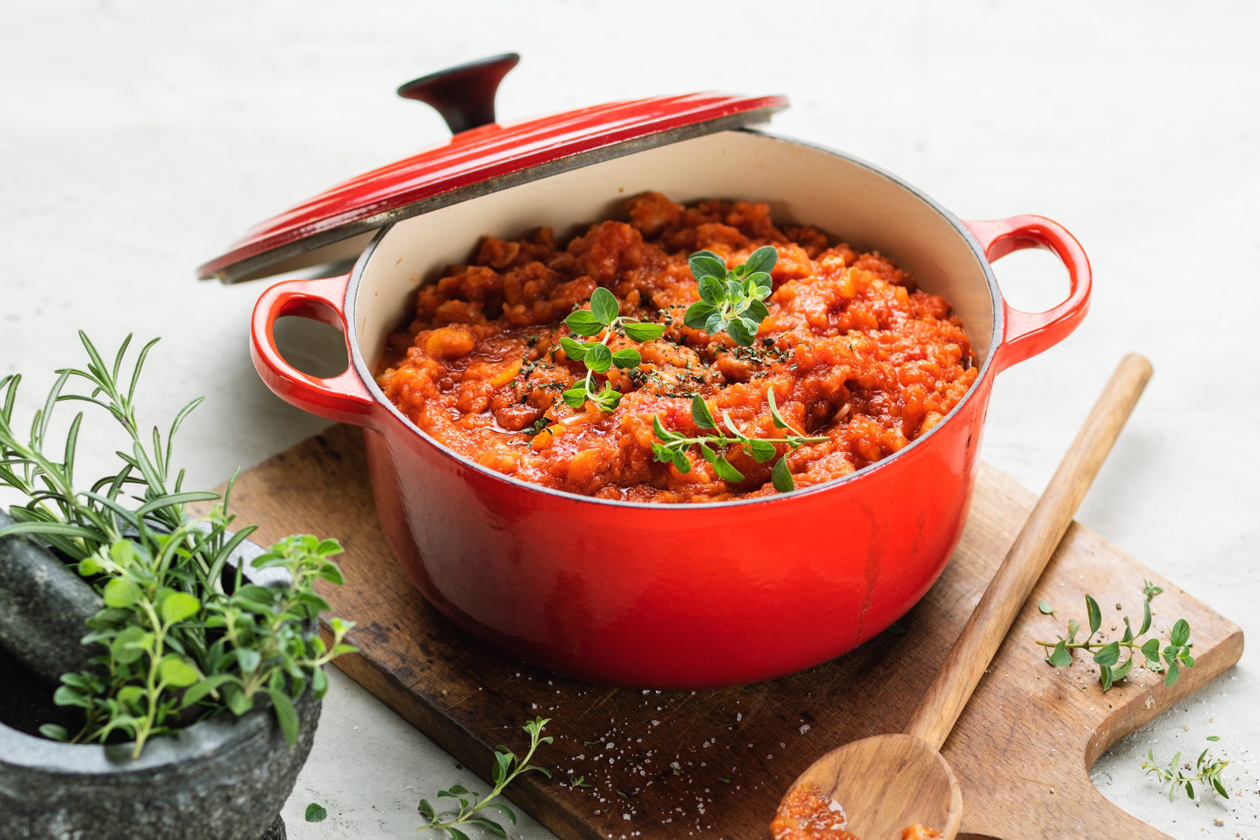 Vegetarische Bolognese mit Knollensellerie