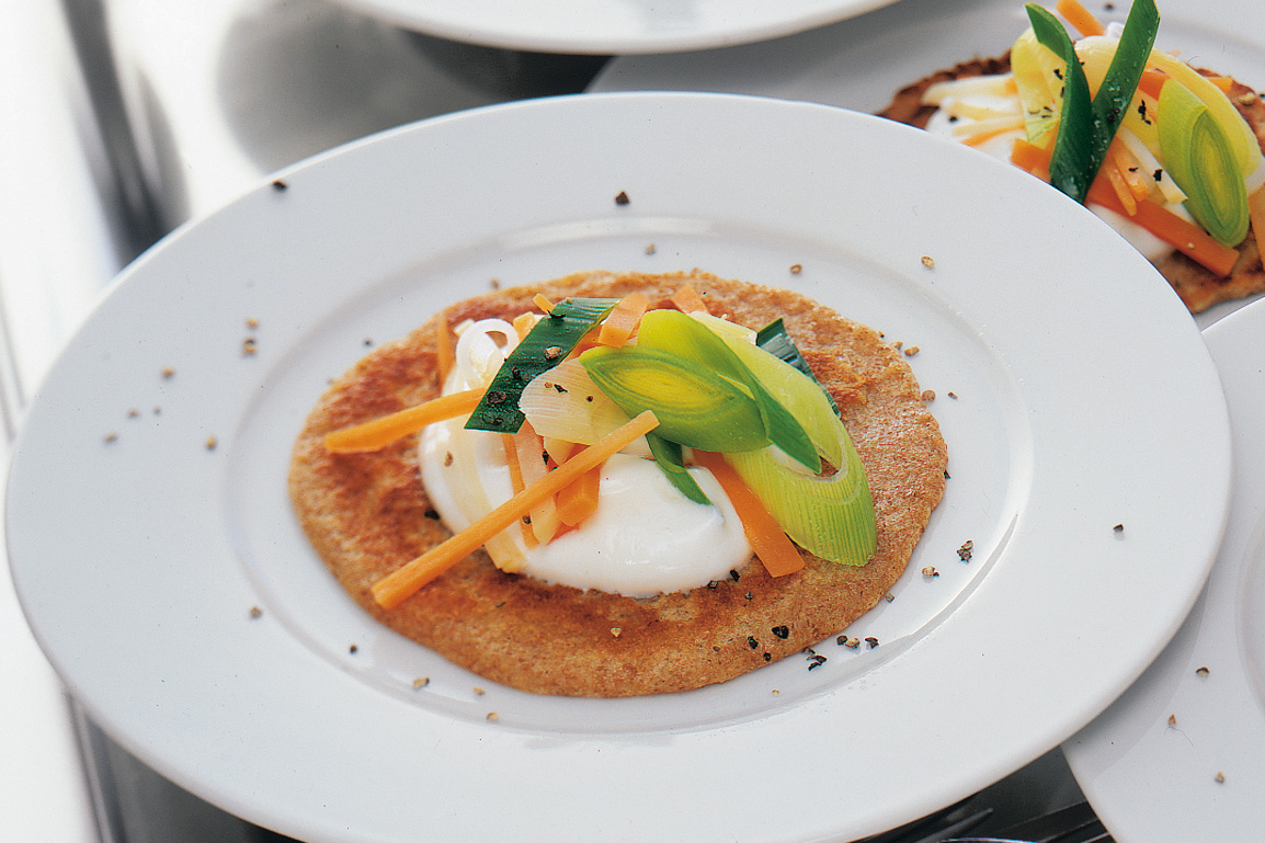 Galette de blé complet aux légumes