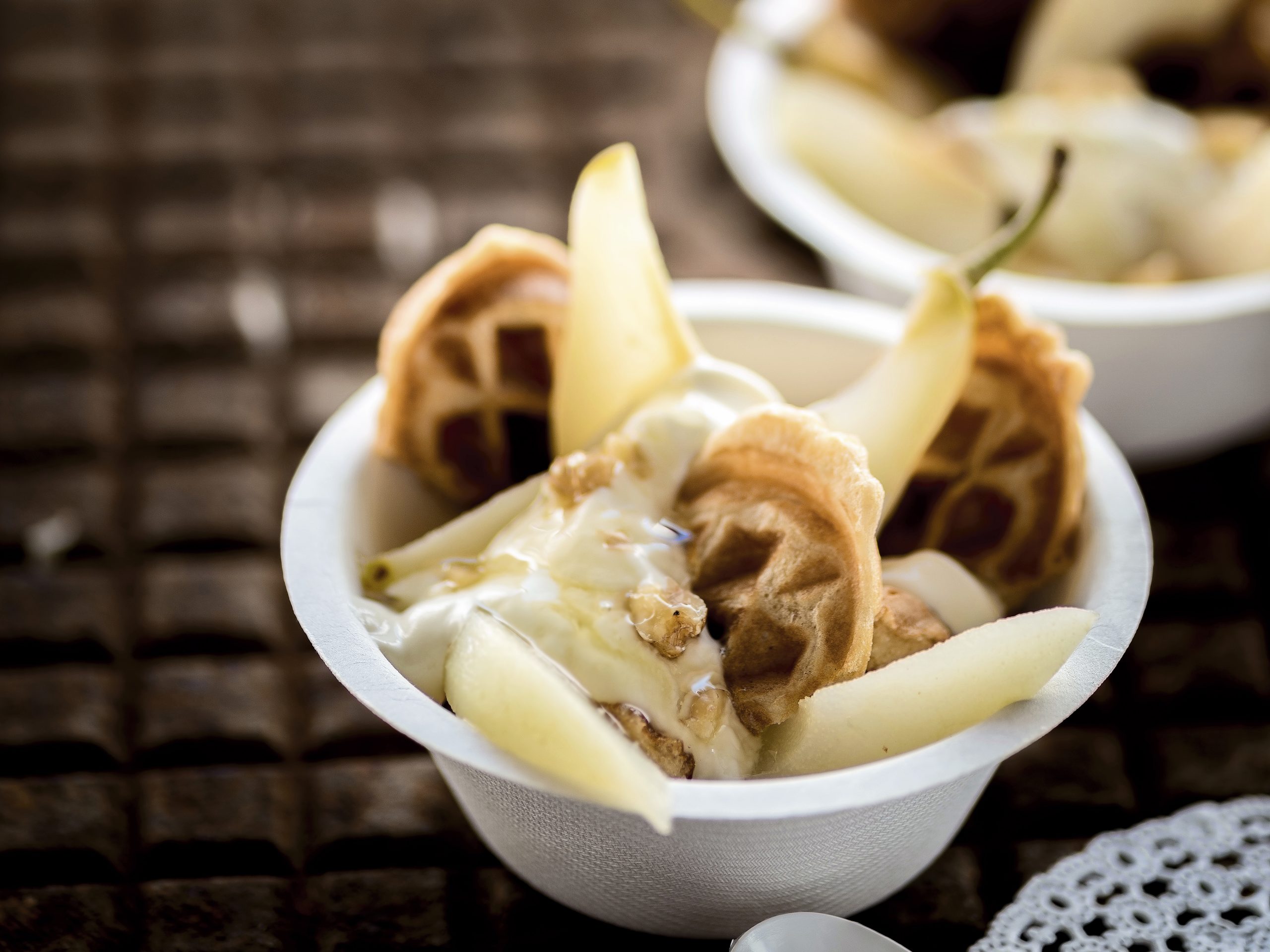 Waffel-Joghurt-Becher