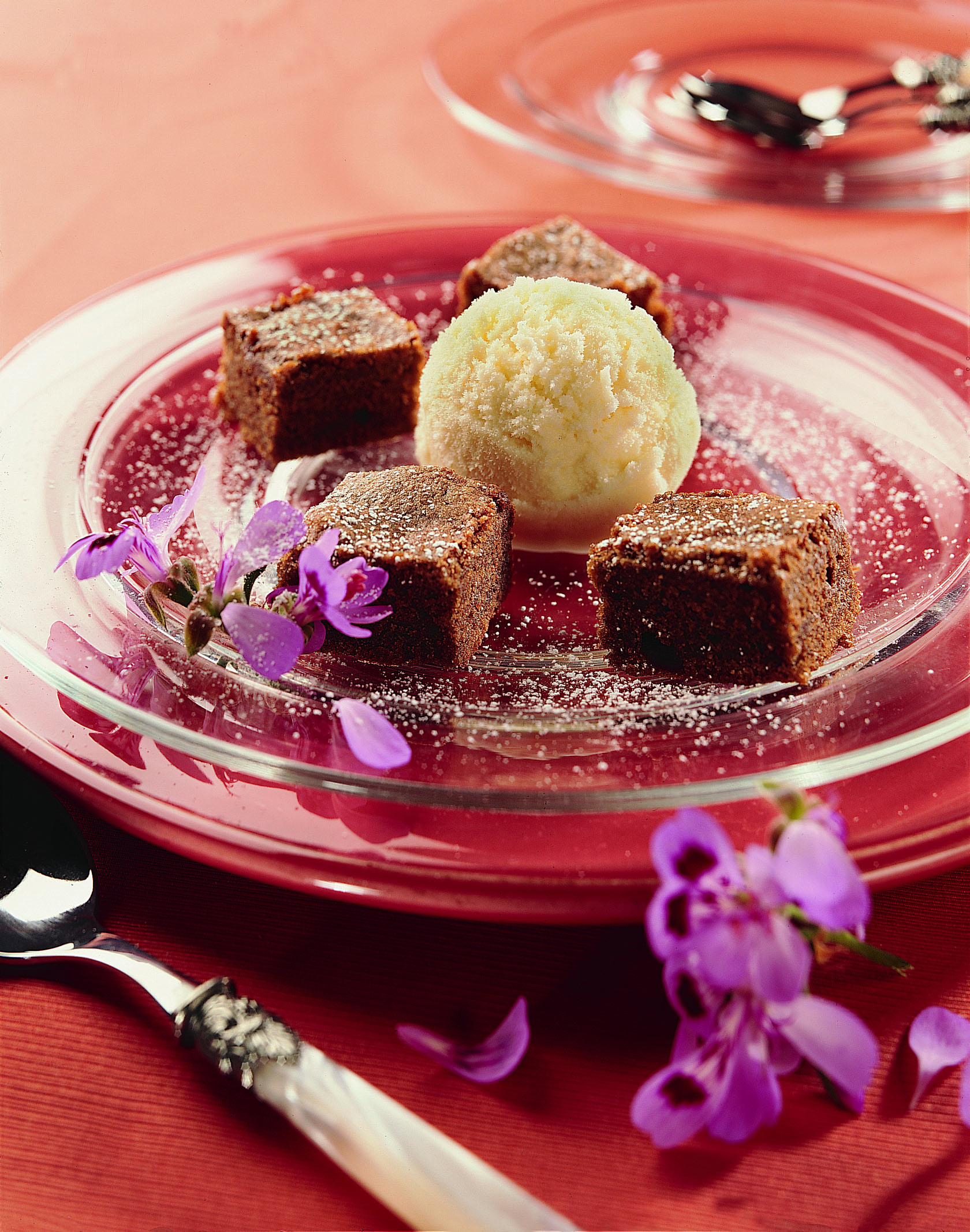 Brownies aux marrons et glace au miel