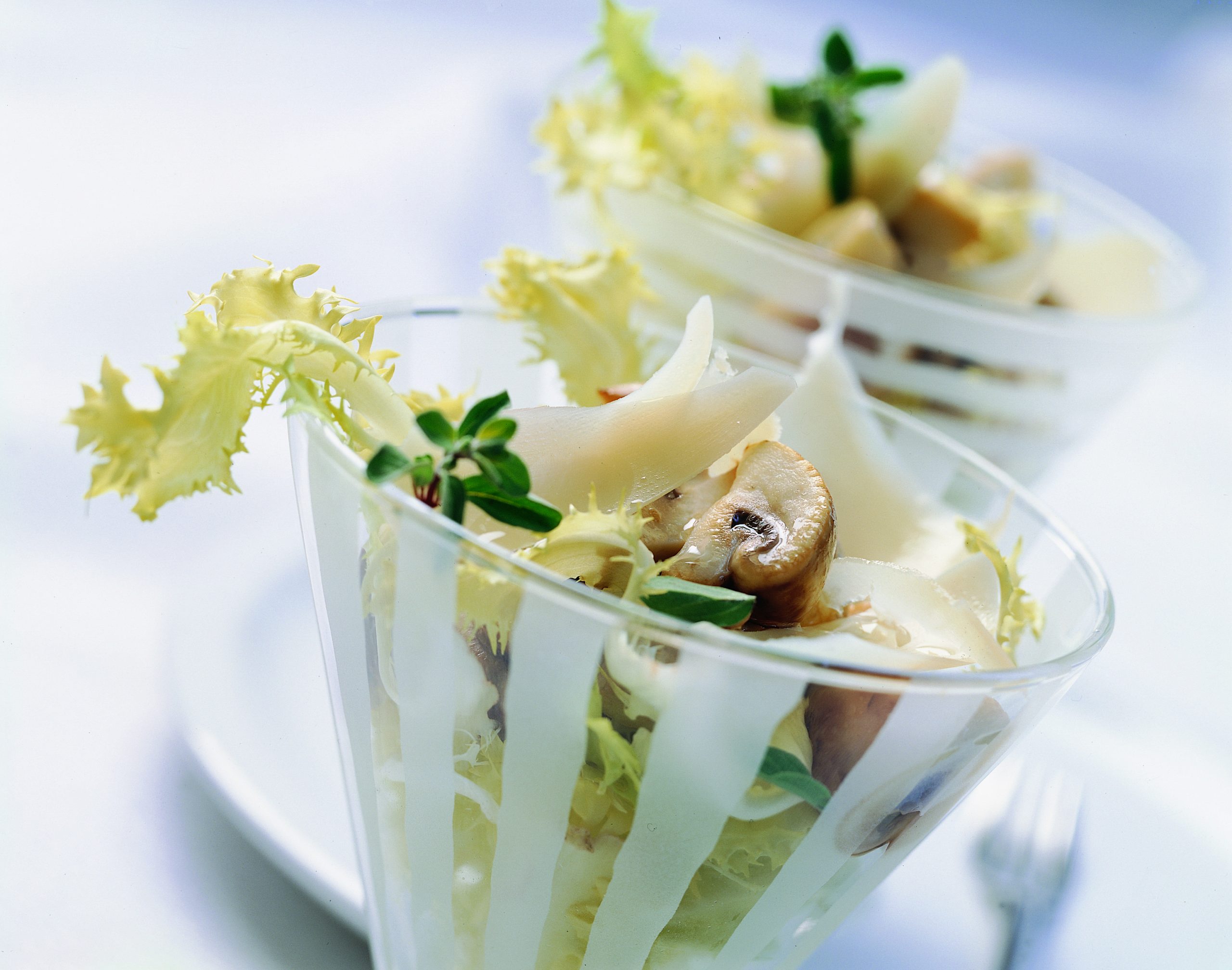Warmer Pilzsalat mit Käse