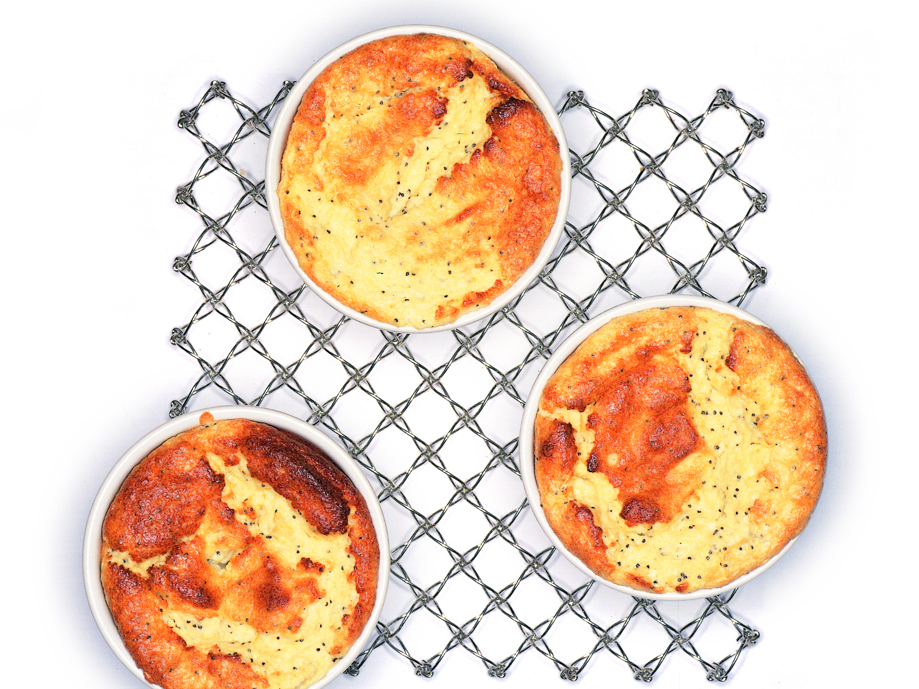 Soufflés de sérac au pavot et au citron