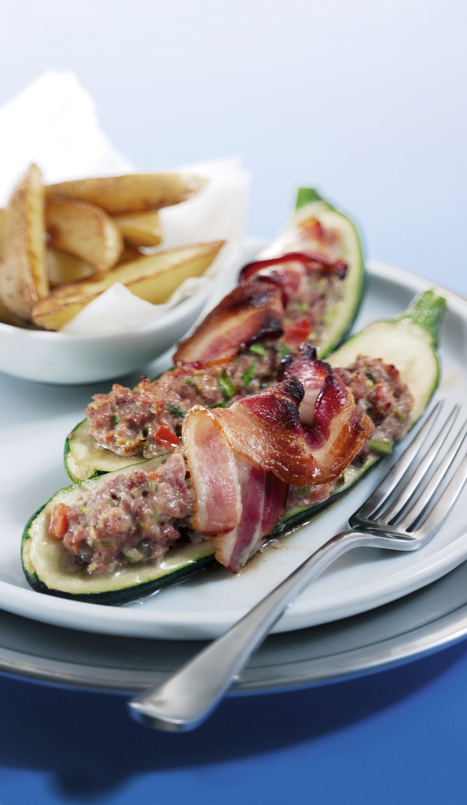 Zucchini mit Kalbfleischfüllung