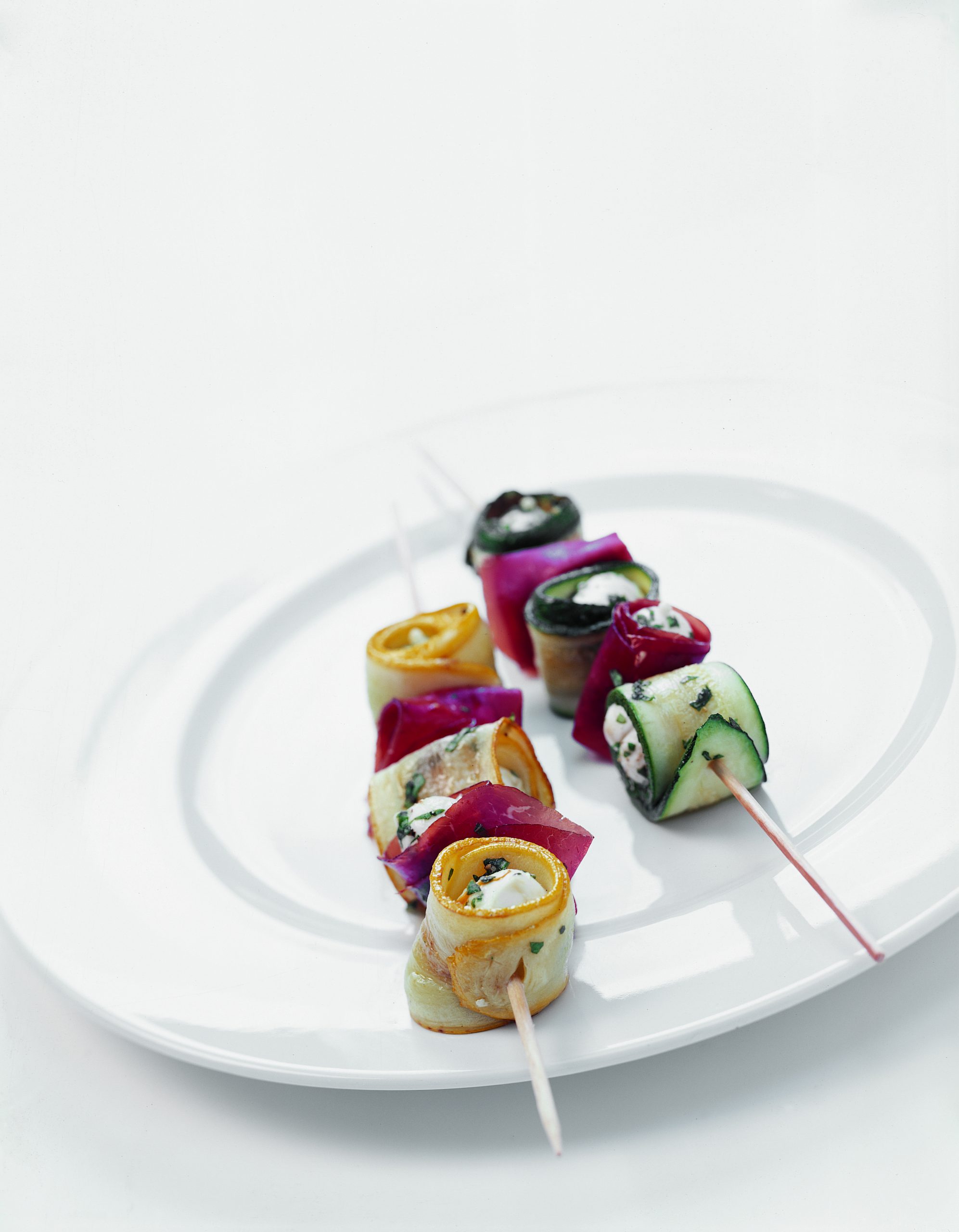 Brochettes de courgettes et de mozzarella