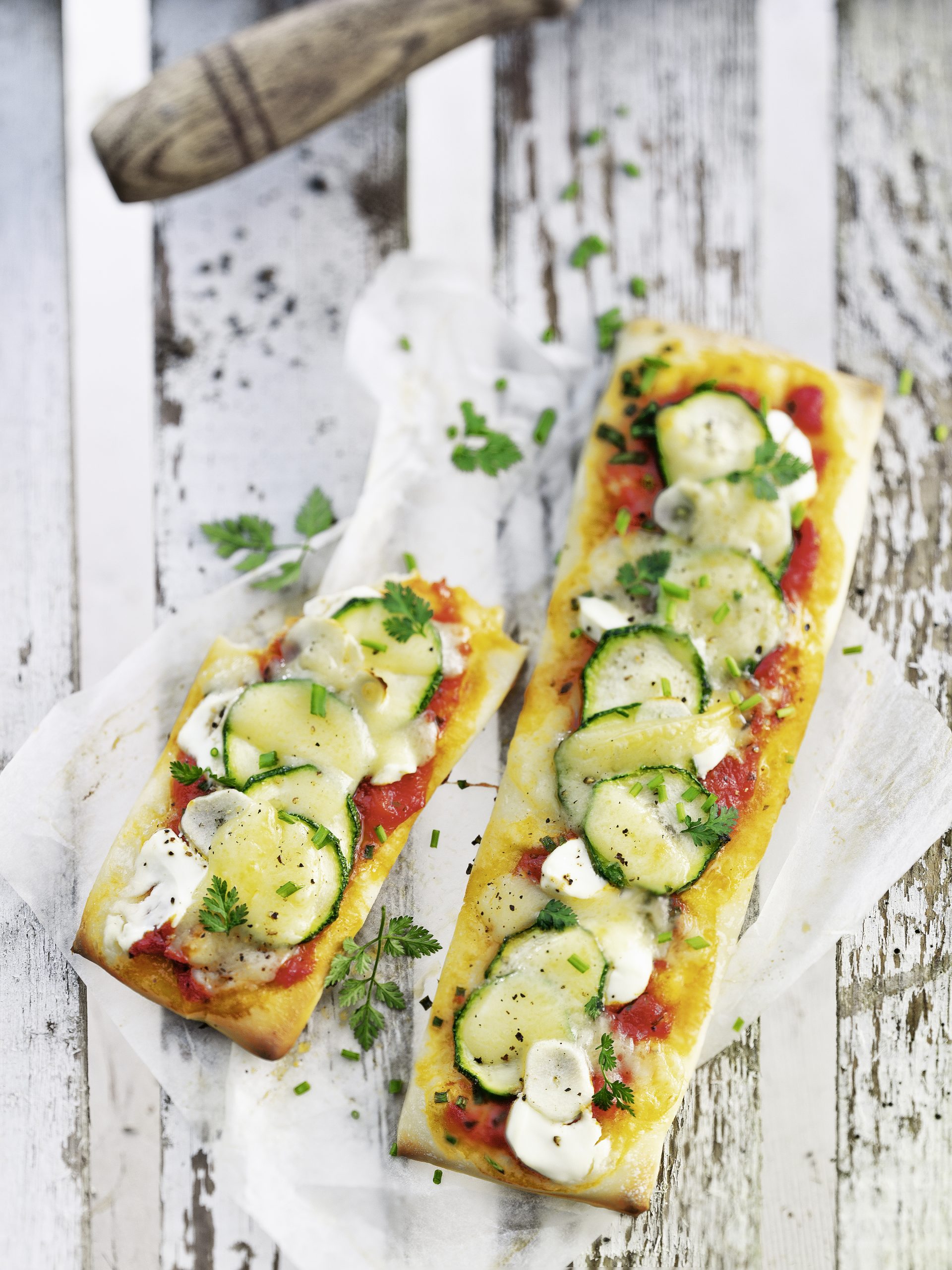 Zucchini-Streifen