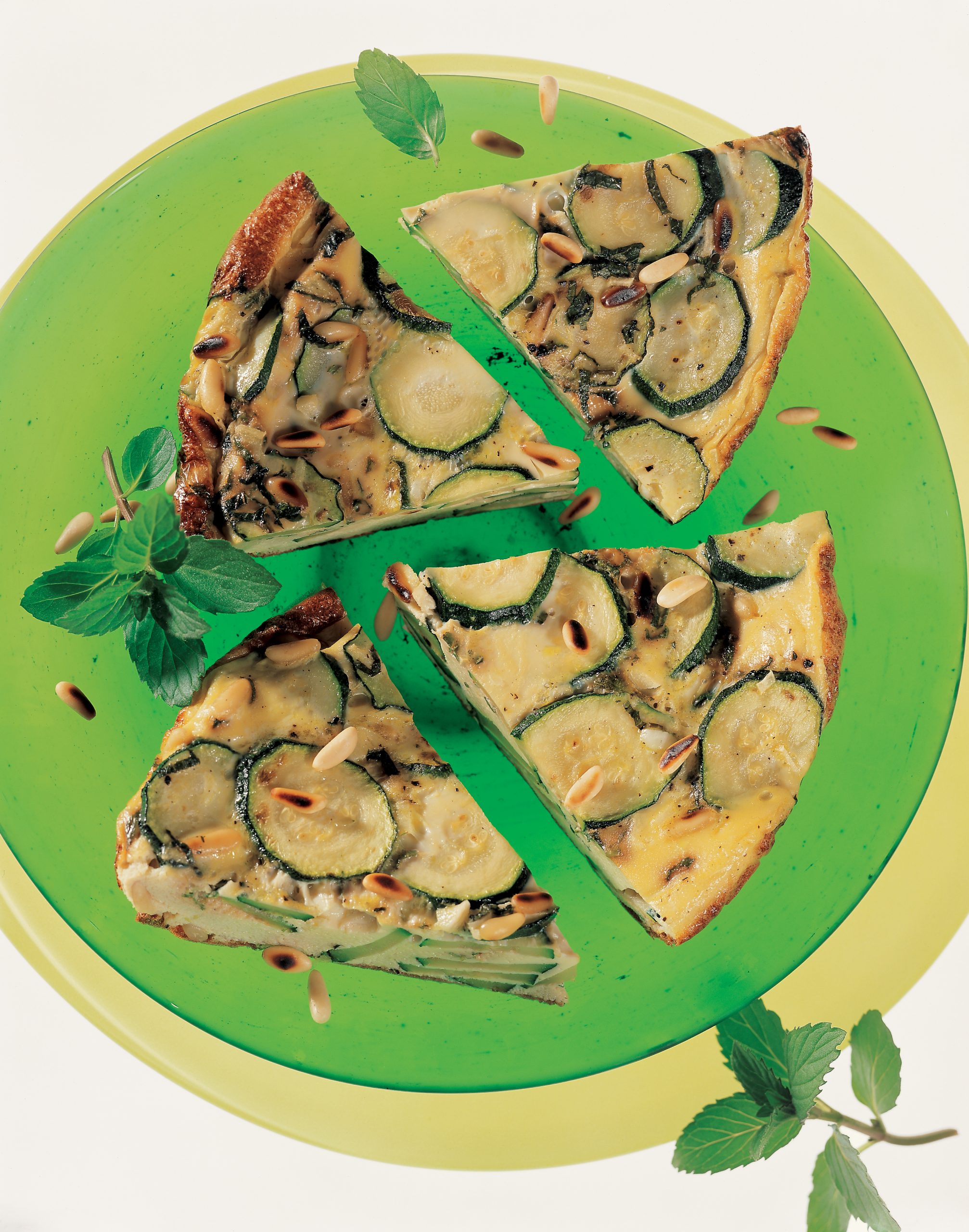 Zucchini-Tortilla mit Pfefferminz