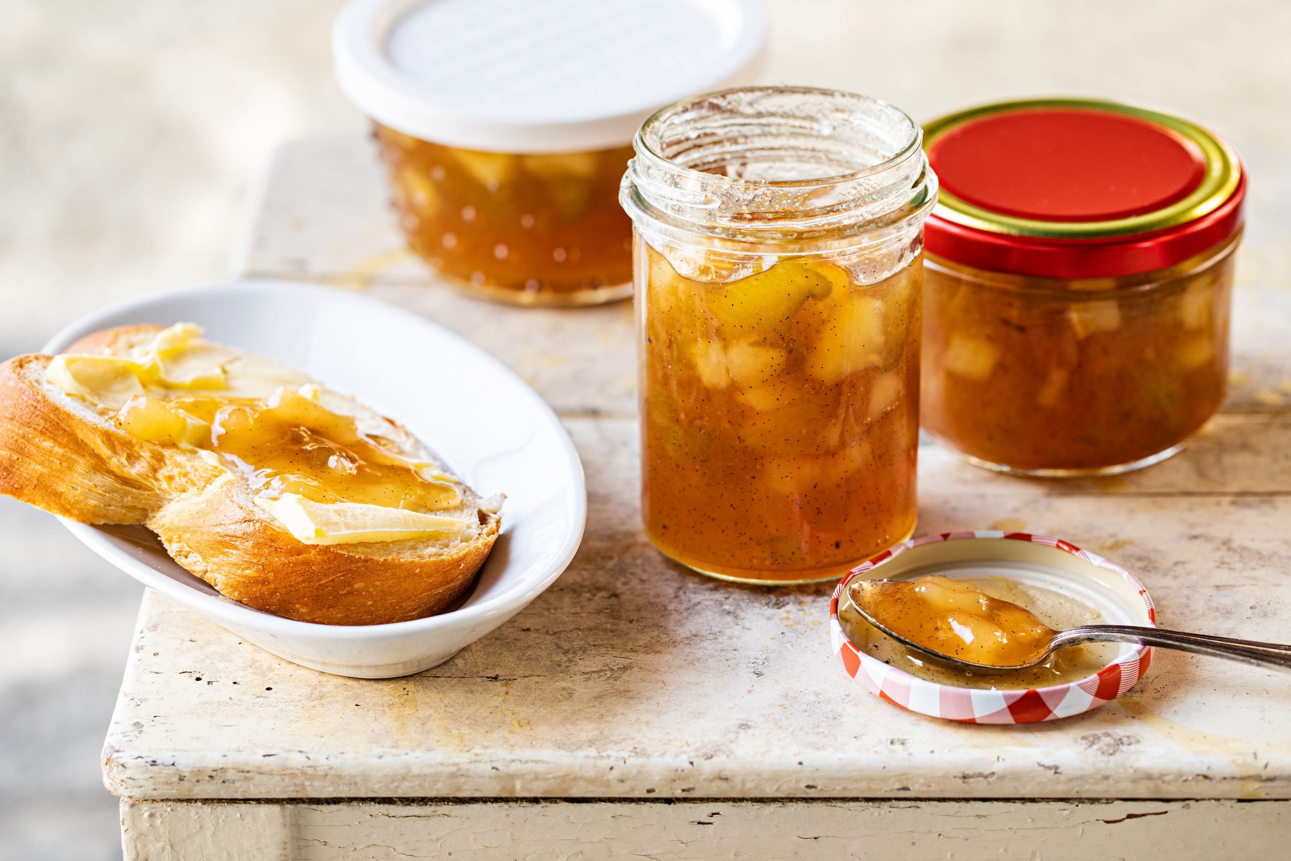 Confiture poire-rhubarbe