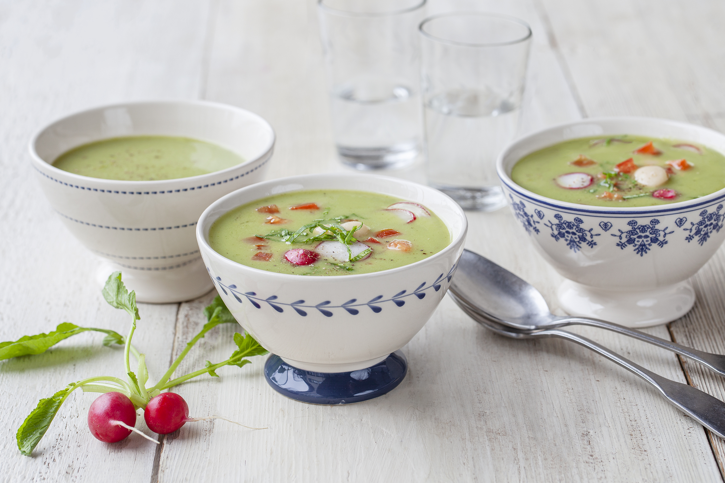 Bohnen-Radieschensuppe