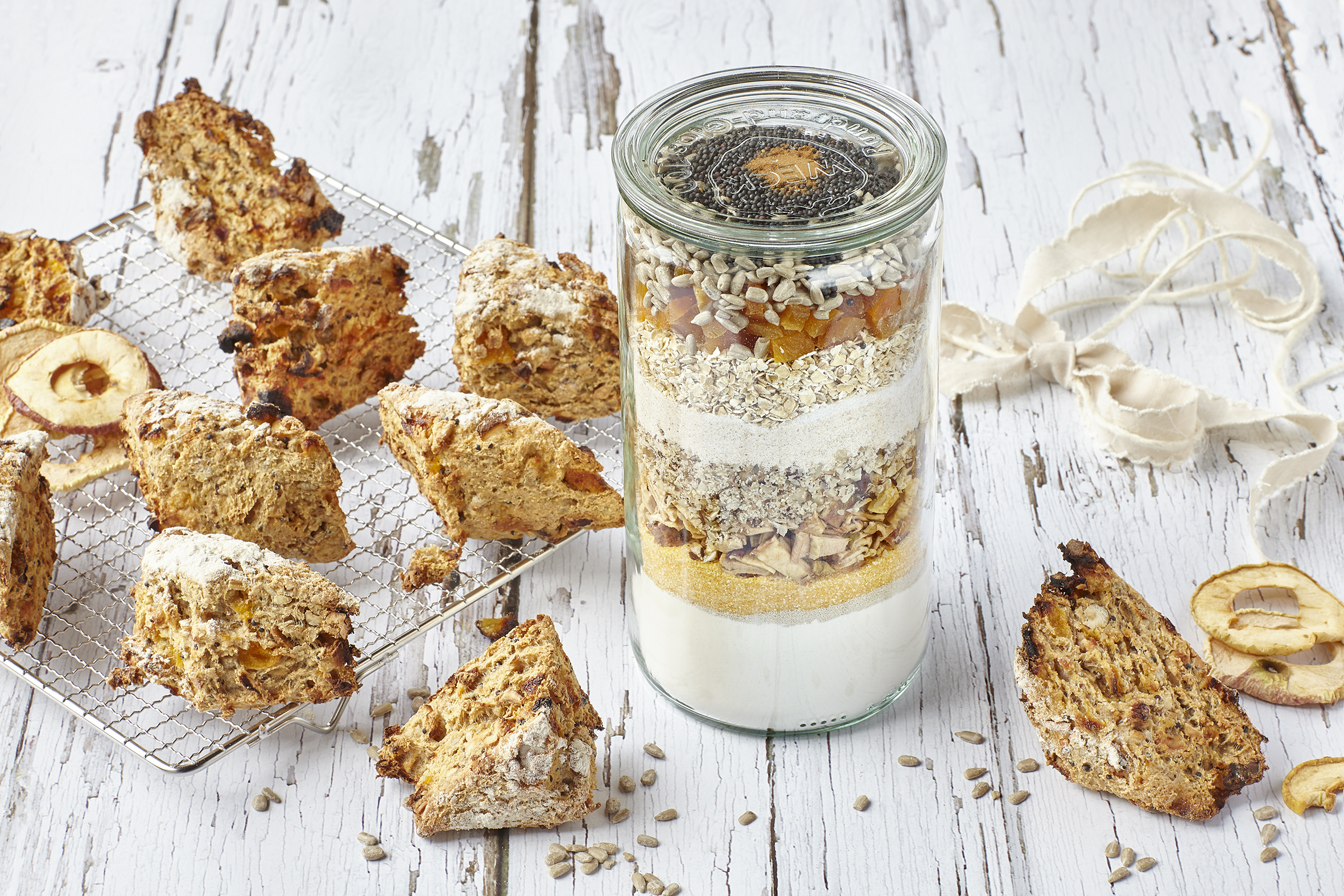 Früchtebrötchen (Backmischung im Glas)