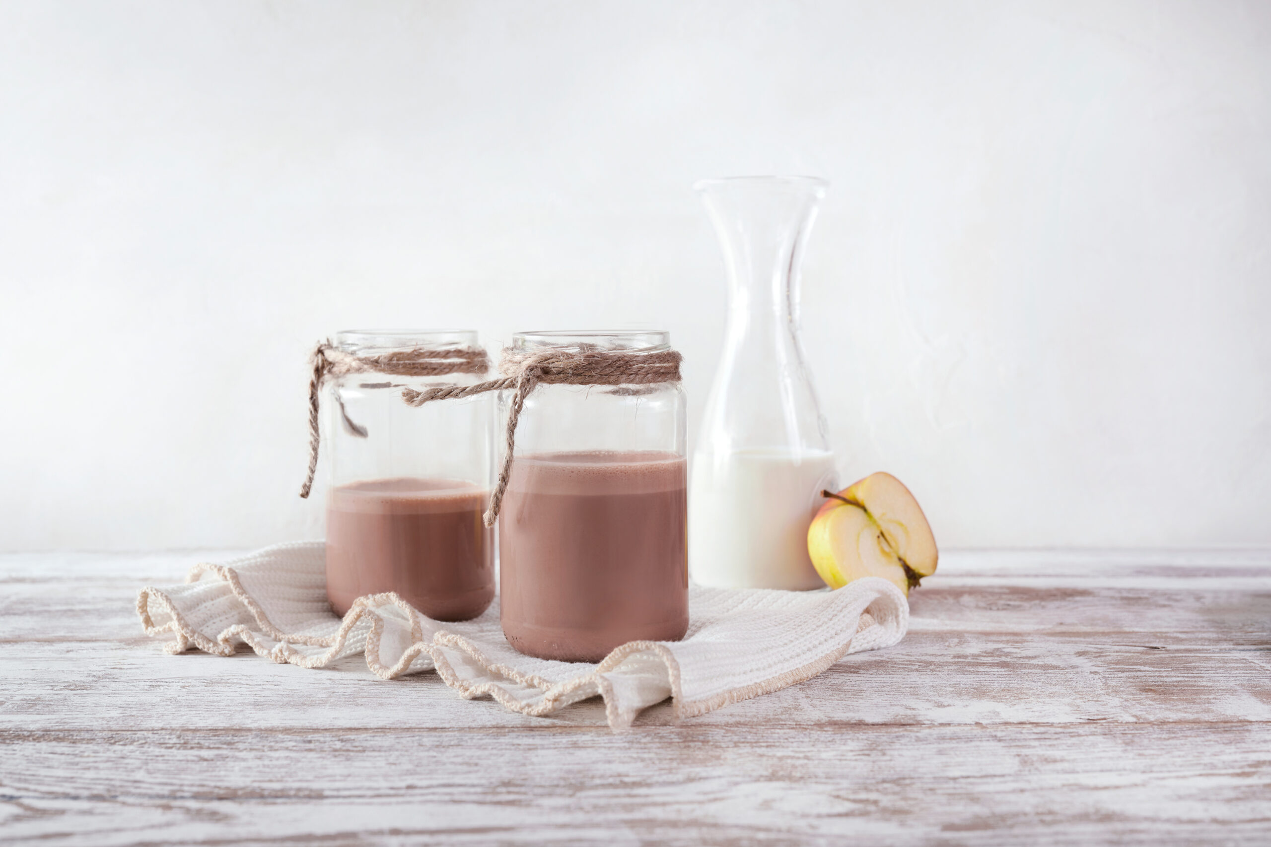 Milkshake de récupération à la pomme et au chocolat