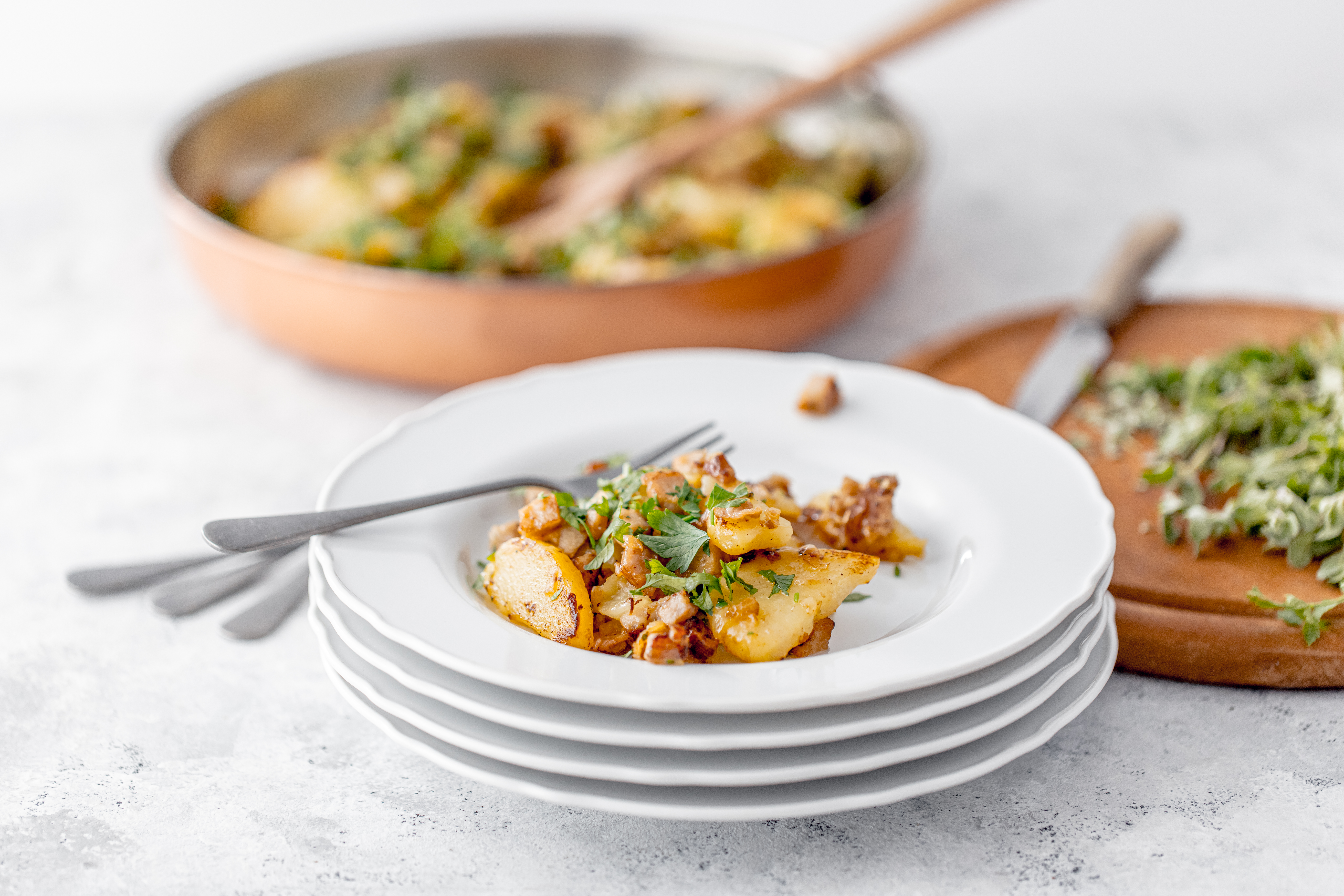 Pommes de terre et viande sautées (Tiroler Gröstl)