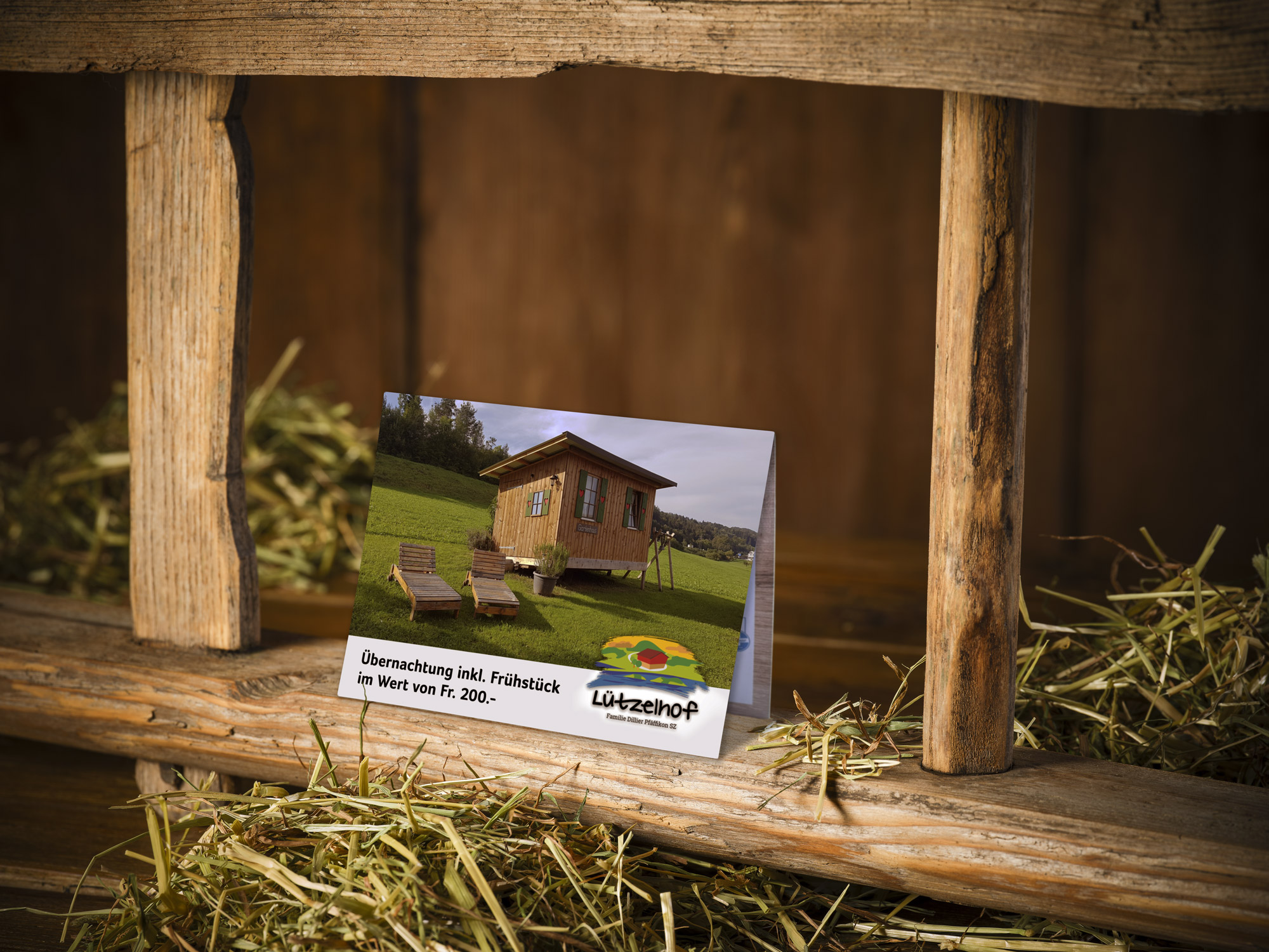 Hofprodukt des Monats Juni: 5x Übernachtungsgutschein à CHF 200.- auf dem Lützelhof (Pfäffikon SZ)