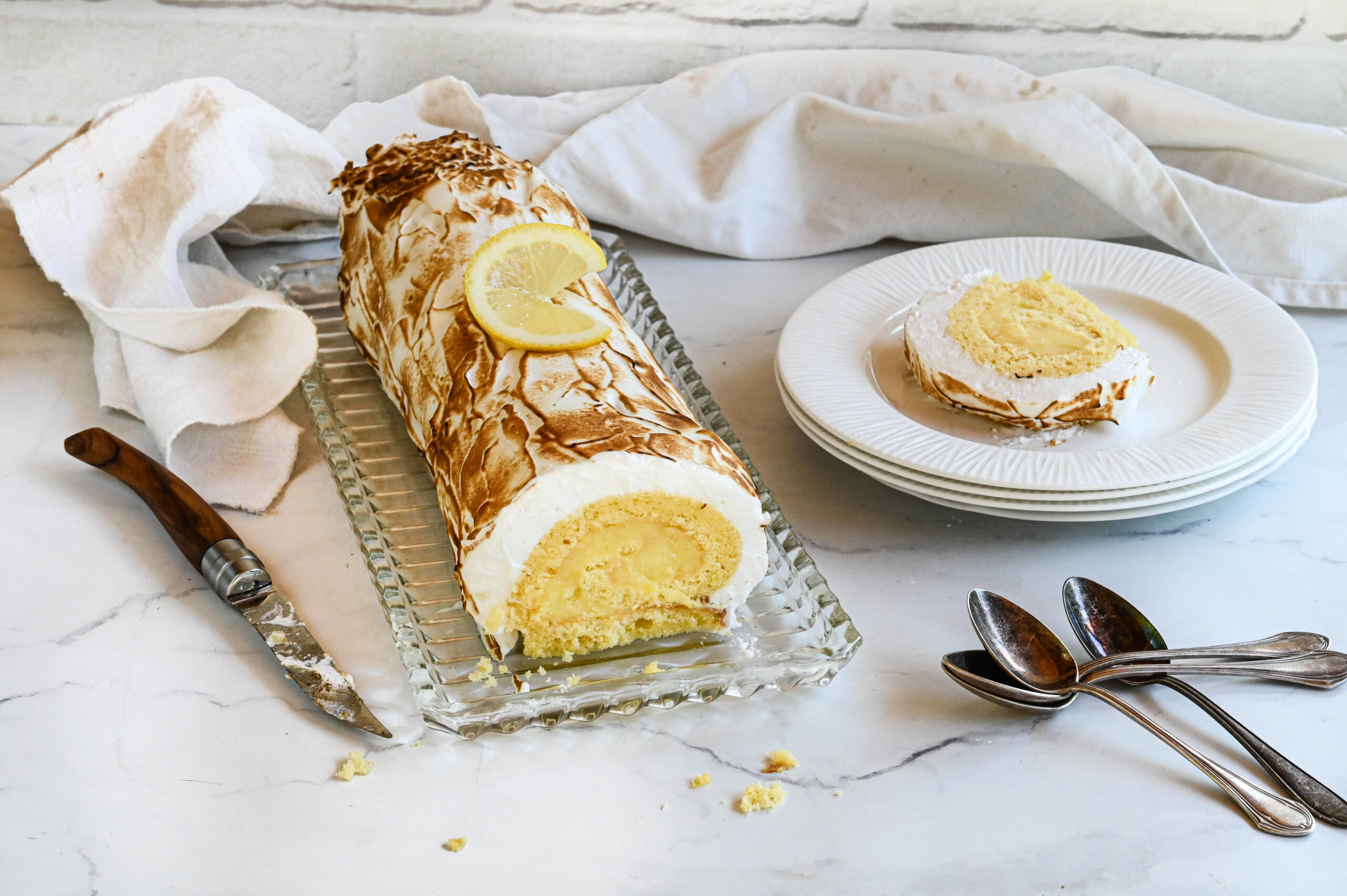 Bûche au citron meringuée 