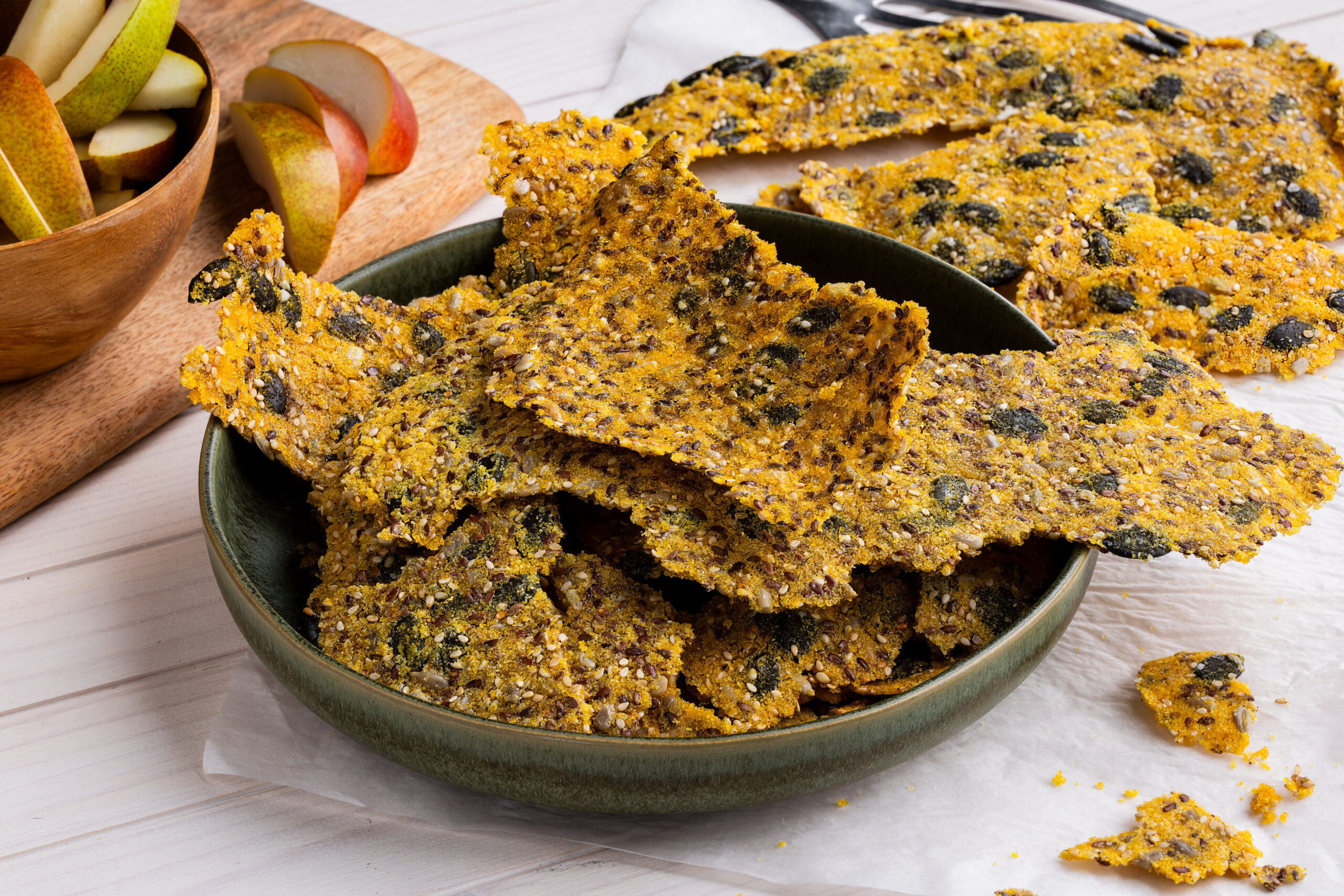 Crackers de polenta et fruits 